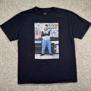 Snoop Dog Shirt 90s Style Retro Black Size Medium Graphic Tee
